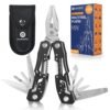 14-In-1 Multitool with Safety Locking, Professional Stainless Steel Multitool Pliers Pocket Knife, Bottle Opener, Screwdriver with Nylon Sheath ，Apply to Survival,Camping,...