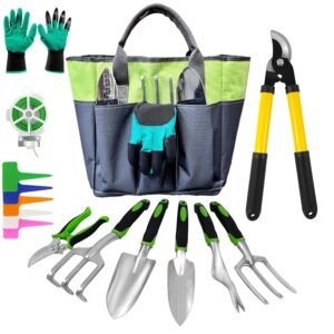 41-Piece Premium Gardening Tool Set, Stainless Steel Heavy Duty Gardening Tool Kit, with Non-Slip Rubber Grip, Storage Tote Bag, Outdoor Hand Tools, Ideal Gardening Gifts for... 41-Piece Premium Gardening Tool Set, Stainless Steel Heavy Duty Gardening Tool Kit, with Non-Slip Rubber Grip, Storage Tote Bag, Outdoor Hand Tools, Ideal Gardening Gifts for...