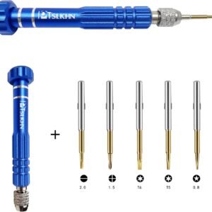 5-in-1 Multifunctional Small Screwdriver, PTSLKHN S2 Steel Magnetic Screwdriver Kit for Eyeglass, Sunglasses, Electronics, Cellphone, Jewelry and More 5-in-1 Multifunctional Small Screwdriver, PTSLKHN S2 Steel Magnetic Screwdriver Kit for Eyeglass, Sunglasses, Electronics, Cellphone, Jewelry and More
