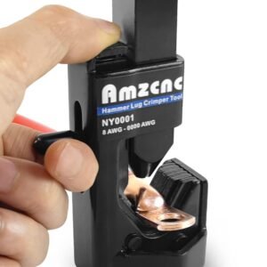 AMZCNC Hammer Lug Crimper Tool - 0000 AWG Battery and Welding Cables( 8 AWG TO 4/0 Wire Gauge)