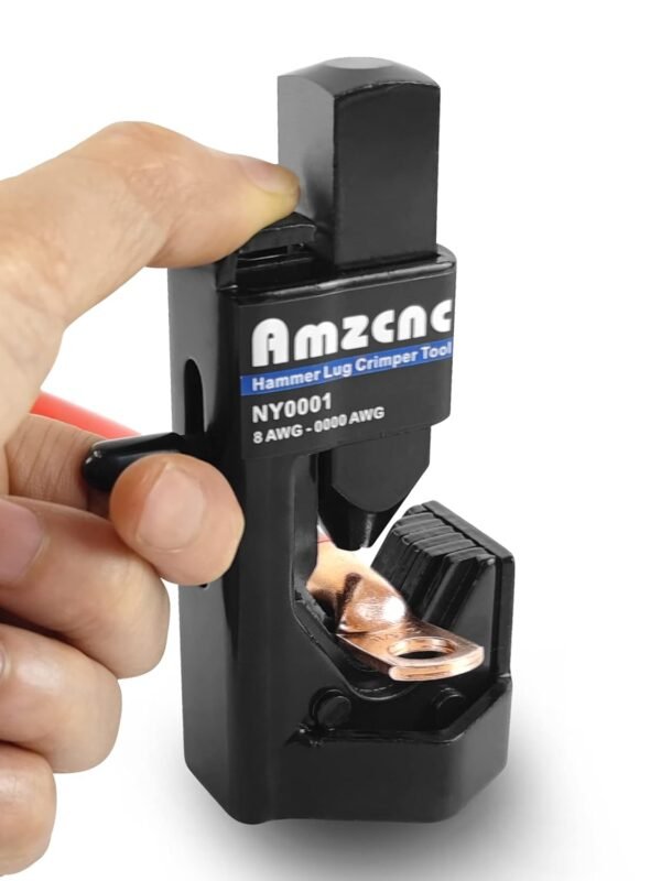 AMZCNC Hammer Lug Crimper Tool - 0000 AWG Battery and Welding Cables( 8 AWG TO 4/0 Wire Gauge) AMZCNC Hammer Lug Crimper Tool - 0000 AWG Battery and Welding Cables( 8 AWG TO 4/0 Wire Gauge)