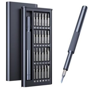 AXTH 25-in-1 Small Precision Screwdriver Set, Professional Magnetic Mini Repair Tool Kit for Phone, Computer, Watch, Laptop, Macbook, Ring Doorbell, Eyeglass, Electronic,...