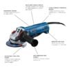 Bosch GWS10-450P Angle Grinder Review Powerful Ergonomic Design and Multi-Grip Paddle Switch
