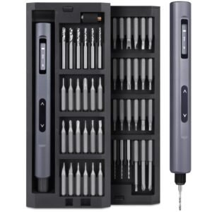 Cordless Precision Electric Drill & Screwdriver - OLED Display, 5 Torque Gears, 420RPM - Ideal for Indoor and Outdoor Work, Rechargeable Electric Screwdriver and Mini Drill... Cordless Precision Electric Drill & Screwdriver - OLED Display, 5 Torque Gears, 420RPM - Ideal for Indoor and Outdoor Work, Rechargeable Electric Screwdriver and Mini Drill...