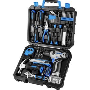 DEKOPRO Drill Set: Tool Set with 8V Blue Cordless Drill, Home Tool Kit with Drill, Hand Tool Kits for Women 126 Piece DEKOPRO Drill Set: Tool Set with 8V Blue Cordless Drill, Home Tool Kit with Drill, Hand Tool Kits for Women 126 Piece
