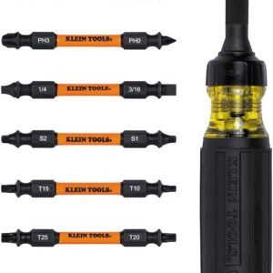 Klein Tools 32315HD 15-in-1 Multi-Bit Ratcheting Screwdriver, Impact-Rated, 7 Double-Ended ProFlex Torsion Zone Tips, 1/4-Inch Nut Driver, 8-Piece Klein Tools 32315HD 15-in-1 Multi-Bit Ratcheting Screwdriver, Impact-Rated, 7 Double-Ended ProFlex Torsion Zone Tips, 1/4-Inch Nut Driver, 8-Piece