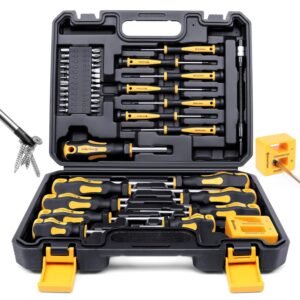 Magnetic Screwdrivers Set with Case, Amartisan 43-piece Includs Slotted, Phillips, Hex, Pozidriv,Torx and Precision Screwdriver Set, Magnetizer Demagnetizer Tools, Tools for Men Magnetic Screwdrivers Set with Case, Amartisan 43-piece Includs Slotted, Phillips, Hex, Pozidriv,Torx and Precision Screwdriver Set, Magnetizer Demagnetizer Tools, Tools for Men