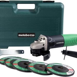Metabo HPT 4-1/2-Inch Angle Grinder, Includes 5 Grinding Wheels & Hard Case, 6.2-Amp Motor, Compact & Lightweight, G12SR4 Metabo HPT 4-1/2-Inch Angle Grinder, Includes 5 Grinding Wheels & Hard Case, 6.2-Amp Motor, Compact & Lightweight, G12SR4