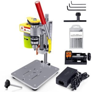 Mini Drill Press, Benchtop Drill Press, Portable Electric Drilling Machine, CNC 795 Motor, B10 Chuck, Drill Bit and Clamp for Metal Wooden Jewelry DIY and Crafts Projects Mini Drill Press, Benchtop Drill Press, Portable Electric Drilling Machine, CNC 795 Motor, B10 Chuck, Drill Bit and Clamp for Metal Wooden Jewelry DIY and Crafts Projects