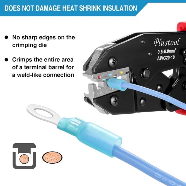 Professional Crimping Tool Review for Heat Shrink Connectors Plustool K-BM-104-US
