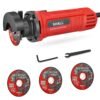 SHALL 3 Inch High-Speed Cut Off Tool, 3.5 Amp Metal Cutter Tool with 3Pcs Multifunctional Cutoff Wheels, 24000RPM Electricl Metal Cutting Tools for Steel, Inox, PVC, Aluminum SHALL 3 Inch High-Speed Cut Off Tool, 3.5 Amp Metal Cutter Tool with 3Pcs Multifunctional Cutoff Wheels, 24000RPM Electricl Metal Cutting Tools for Steel, Inox, PVC, Aluminum