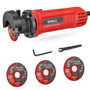 SHALL 3 Inch High-Speed Cut Off Tool, 3.5 Amp Metal Cutter Tool with 3Pcs Multifunctional Cutoff Wheels, 24000RPM Electricl Metal Cutting Tools for Steel, Inox, PVC, Aluminum SHALL 3 Inch High-Speed Cut Off Tool, 3.5 Amp Metal Cutter Tool with 3Pcs Multifunctional Cutoff Wheels, 24000RPM Electricl Metal Cutting Tools for Steel, Inox, PVC, Aluminum